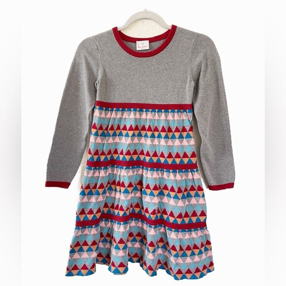Hanna Andersson Grey/Burgundy Winter Dress - Picture 1 of 7